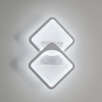 Modern Square Led Wall Light, 24W 6500K White Aluminum Wall Sconce, Ideal for Staircase, Corridor, Balcony, Hallway, Loft