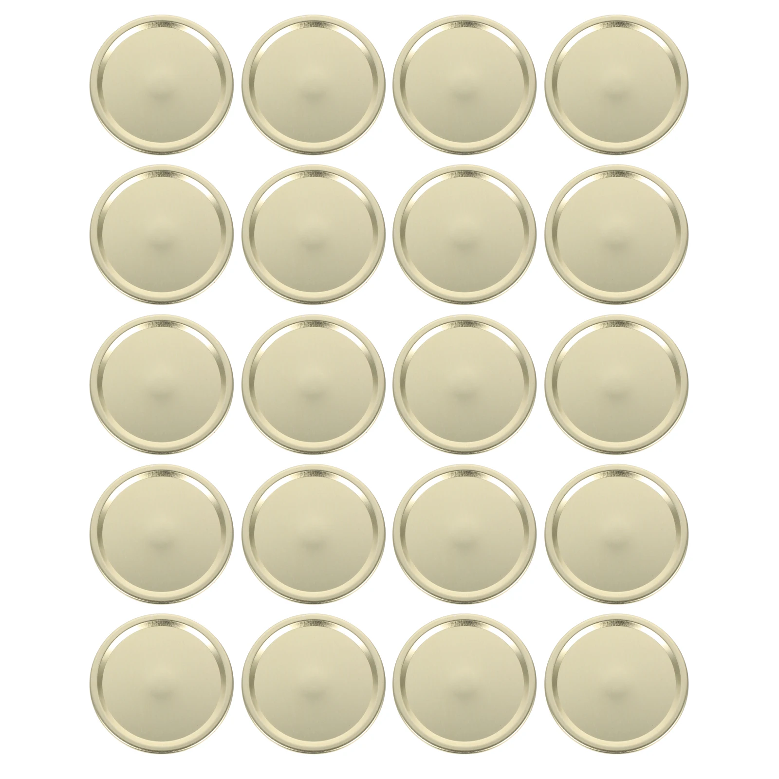 

20pcs Golden Tinplate Canning Lids for 70mm Mason Jars Airtight Metal Caps Regular Sealing Wide Mouth Rings Storage
