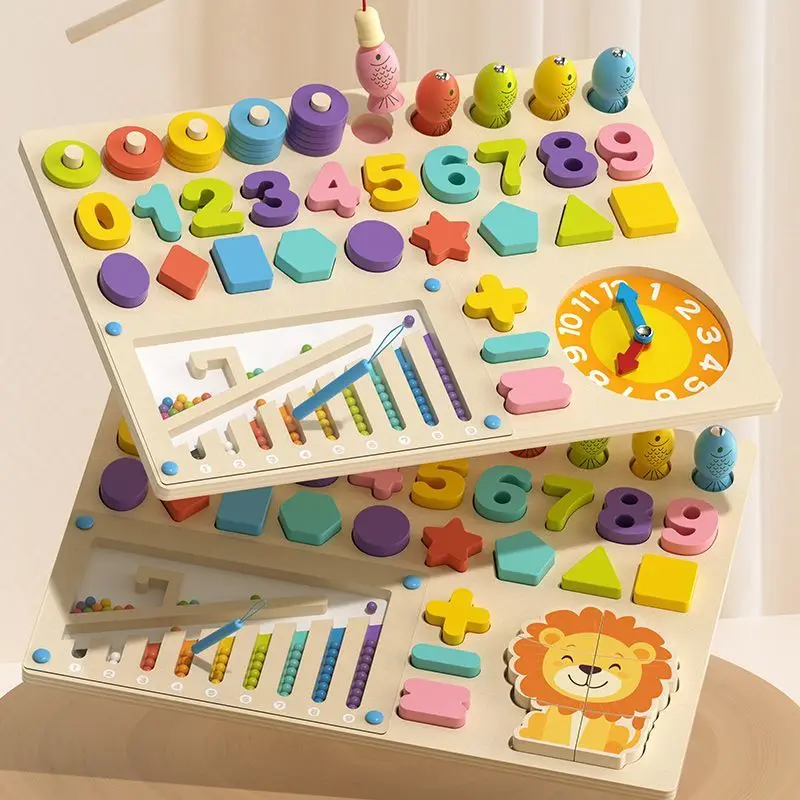 

Children's Montessori early education educational toys Smart board 1 to 3 years old teaching aids building block One-year-old ba
