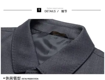 2025 spring Long style coat Men Business male Trench Coat Men's Casual Windbreakers Male Good Quality Jackets men size M-4XL 5