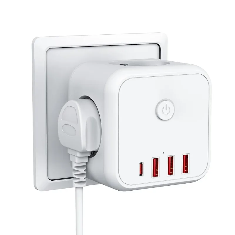 Euro Standard Rubik's Cube Socket Adapter Plug Type-C Euro-Specification Cube-Shaped Socket, Multifunctional Germany