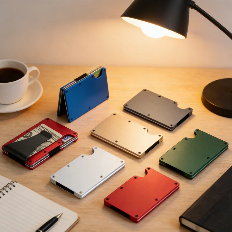 NEW 1PCS RFID Blocking Card Holder Wallet​ - Slim Front Pocket Design with Integrated Money Clip | Holds Multiple Cards Securely