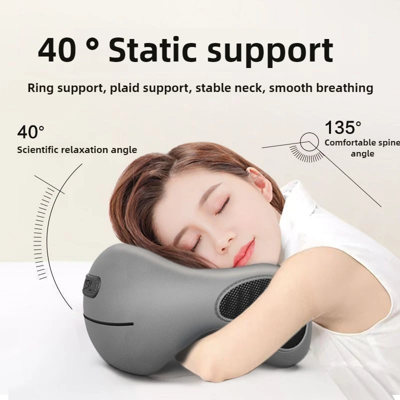 Multifunction U-Shaped Sponge Core Neck Pillow Slow Rebound Soft Travel Pillow For Sleeping Cervical Health Massage Nap Pillows