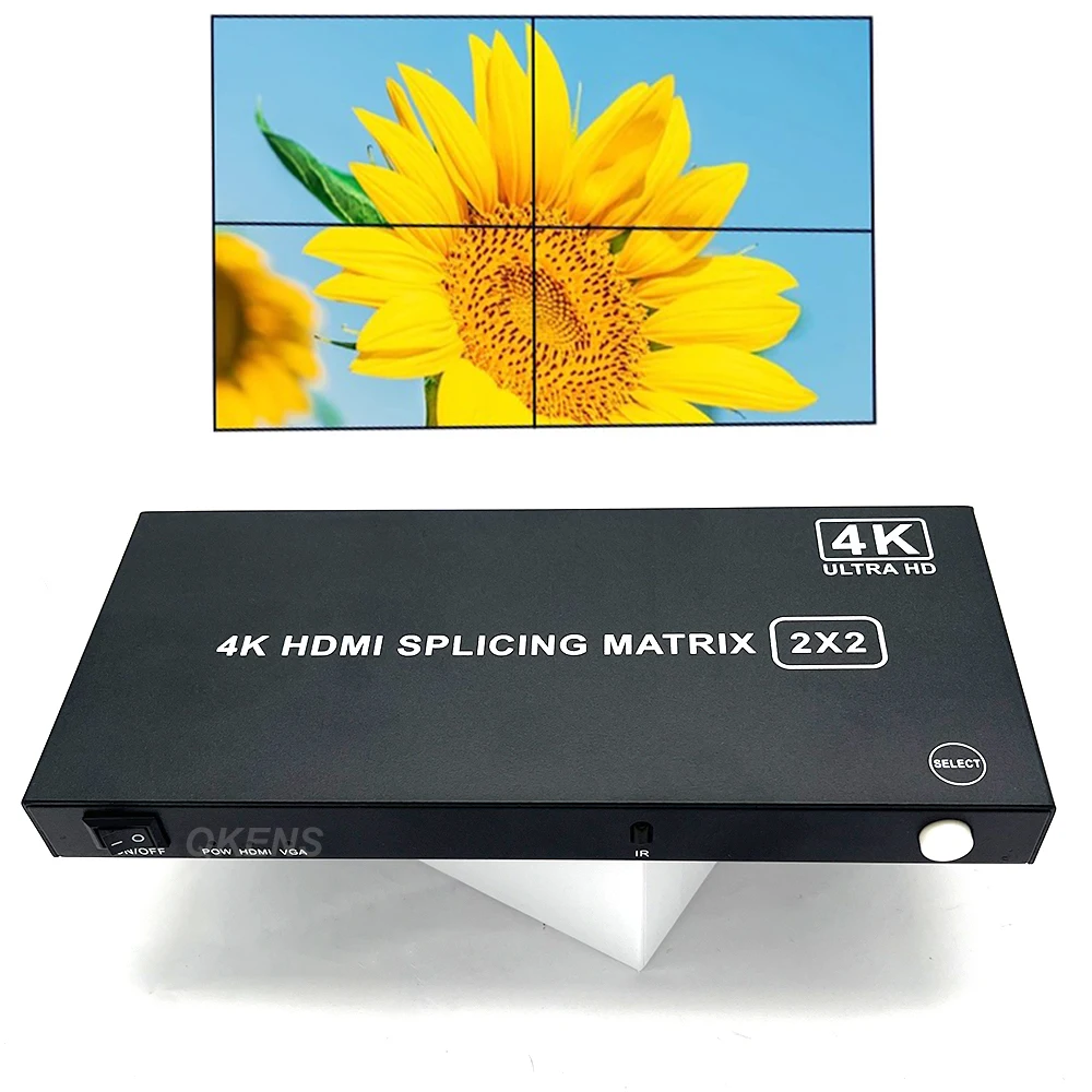 

Контроллер видеостены 4K HDMI 2x2 1x2 1X3 1X4 3X1 4X1 VGA Многоэкранный швейный процессор 2 3 4 ТВ Сплайсинг матрицы для стен