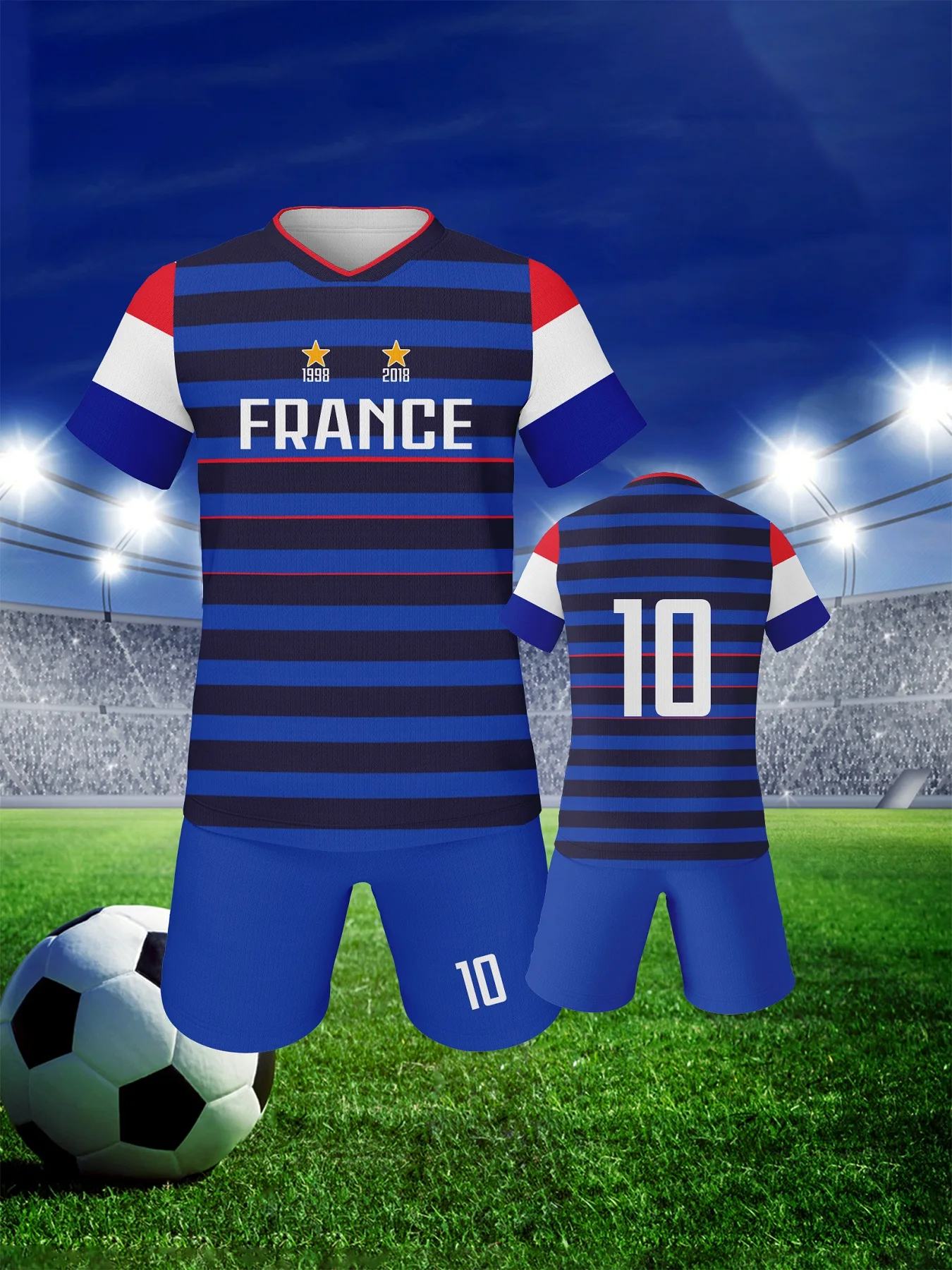 Soccer Jersey for Kids Football Training Outfit France Spain Italy Brazil Football Uniforms Boys Girls Breathable Sports Set