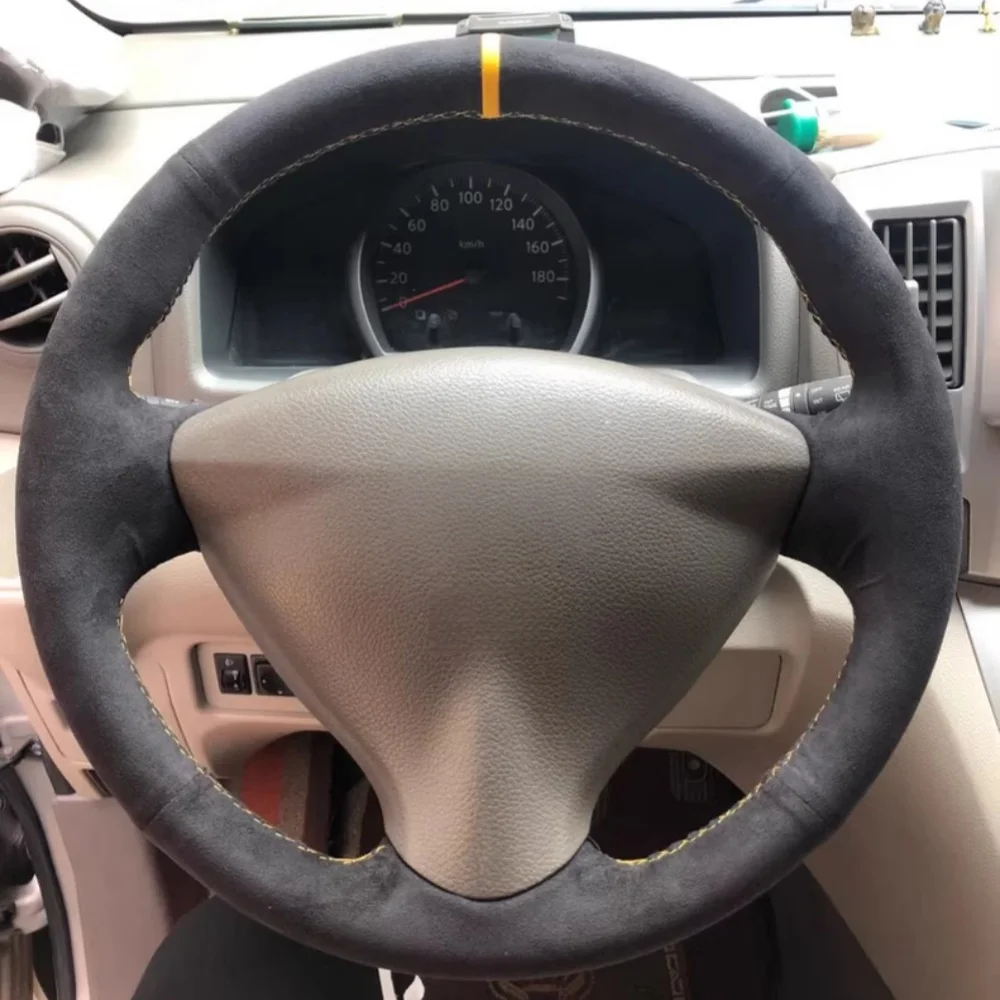 Funda de Volante Personalizada para Coche, Funda de Volante de Ante Suave para Tiida Sylphy Sentra Versa Note 2014, Funda de Volante para Nissan Tiida
