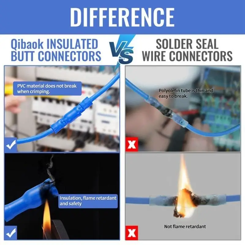 652F متعدد الألوان 200 قطعة محطات الأسلاك حزمة موصلات الأسلاك محطات معزولة ترقيات لتعزيز السلامة الكهربائية #2