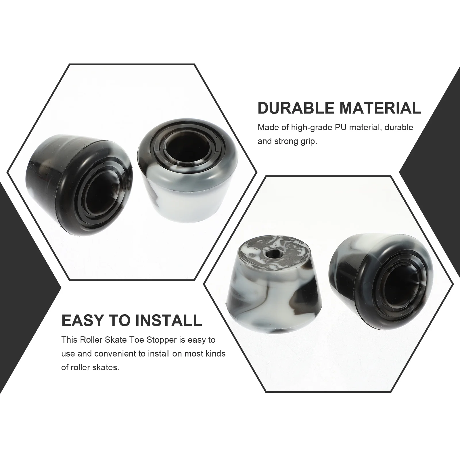 1Set Roller Skate Toe Stopper PU Duurzaam Slijtvast Brake Stop Accessoire Professionele Skate Vervanging Plug