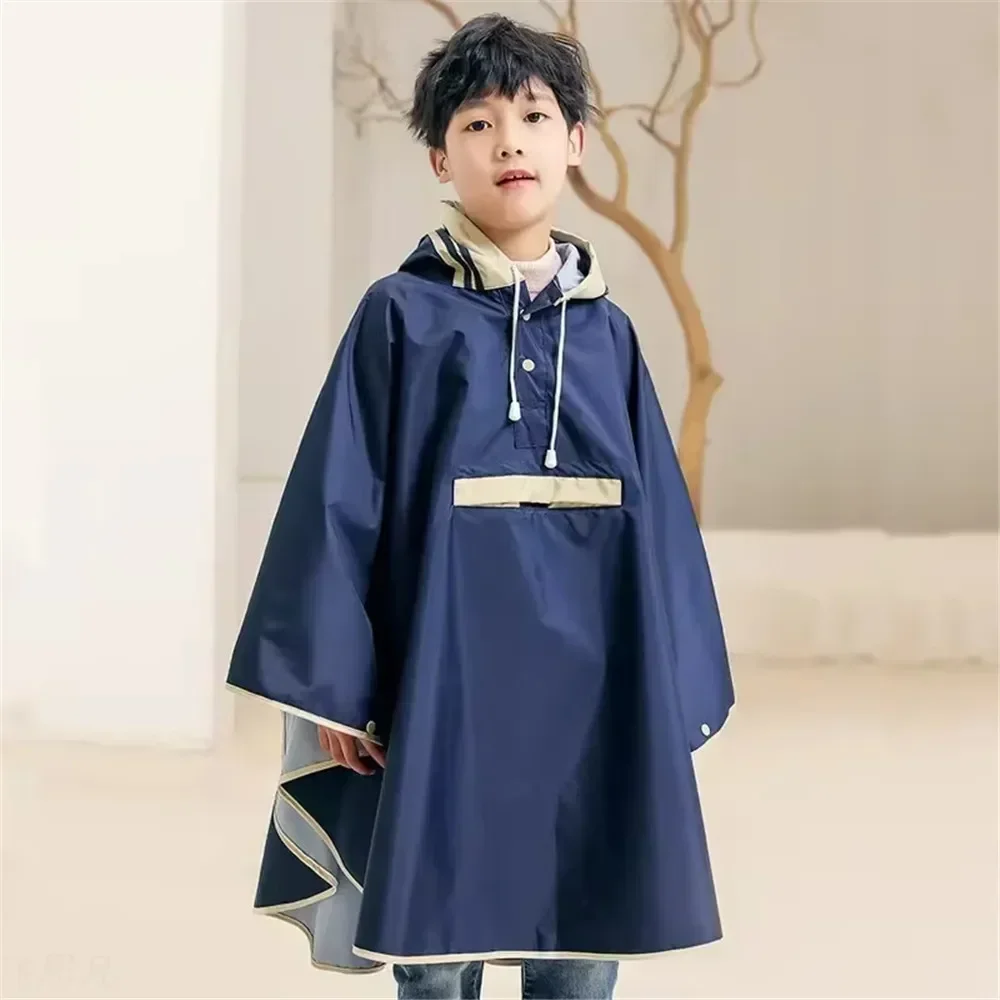 Children's Raincoat Cape Style Boys Girls Schoolbag Senior Elementary School Children Children Rain Poncho Sit Electric Raincoat