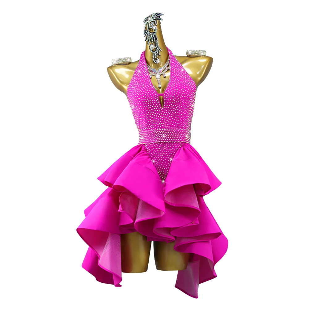 Robe de concours de danse latine, robe à fleurs spéciale, robe de spectacle, réglementation professionnelle de l'examen d'art de danse