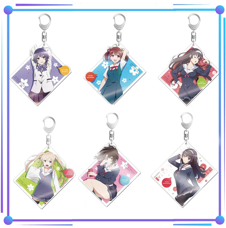 Saenai Heroine no Sodatekata Flat Anime Keyrings Pendants