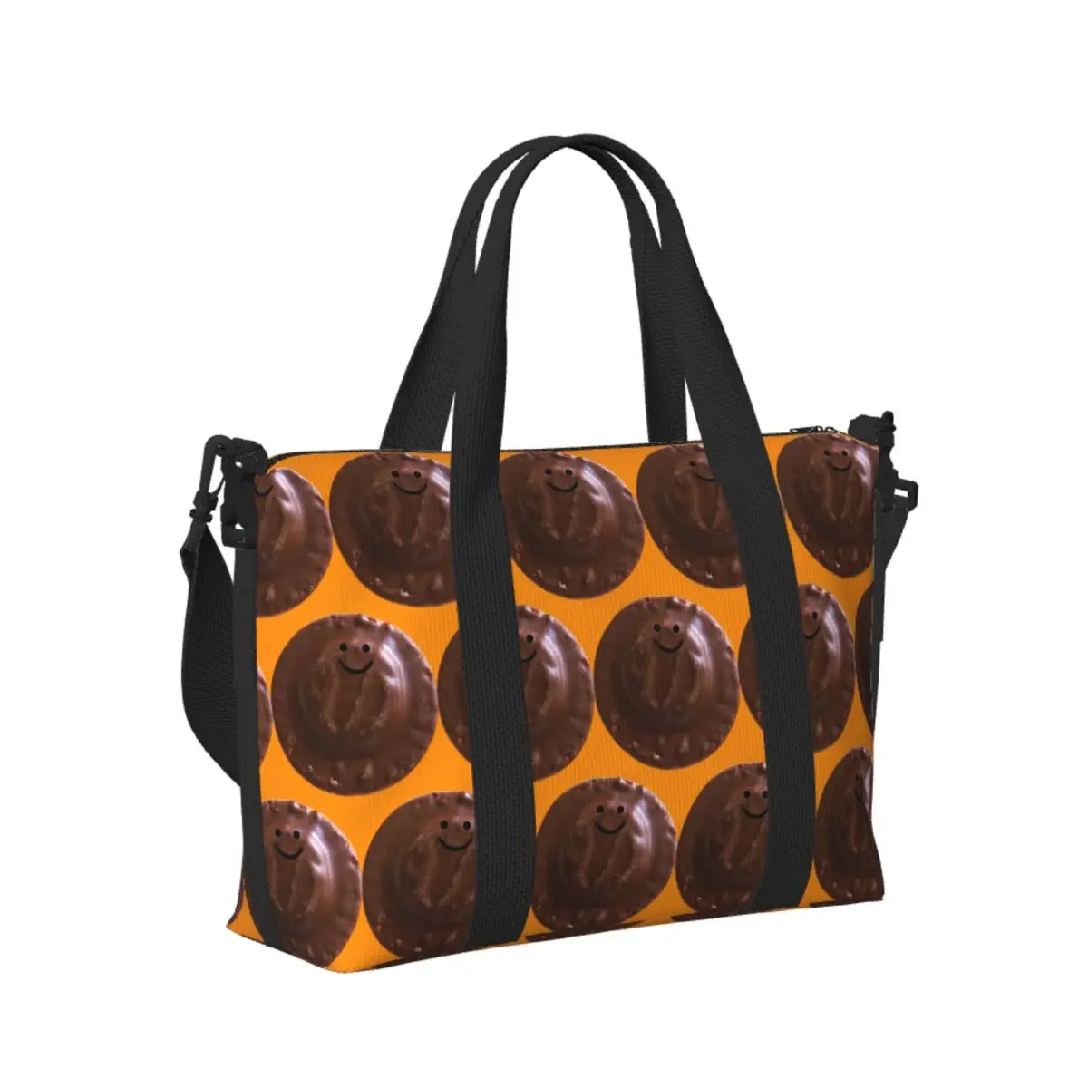 

Изготовленная на заказ пляжная дорожная сумка Gerald The Jaffa Cake (большая) Большая вместительная сумка-тоут для тренажерного зала, йоги, женская дорожная сумка для покупок