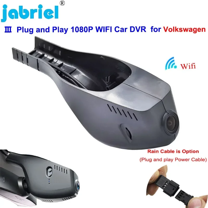 Jabriel 1K Wifi Car Dvr Dash Cam for Volkswagen Passat B8 Tiguan Tarek Atlas Polo Touran Golf Sharan Arteon Multivan For Skoda