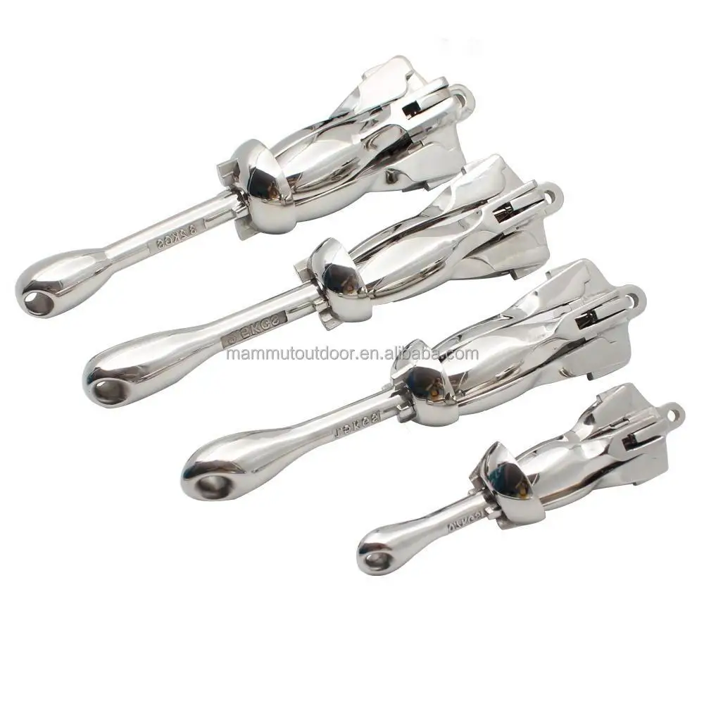 4kg Foldable Grapnel Anchor 316 Stainless Steel Practical Hardware for Marine Boat Yacht Boat Accessory