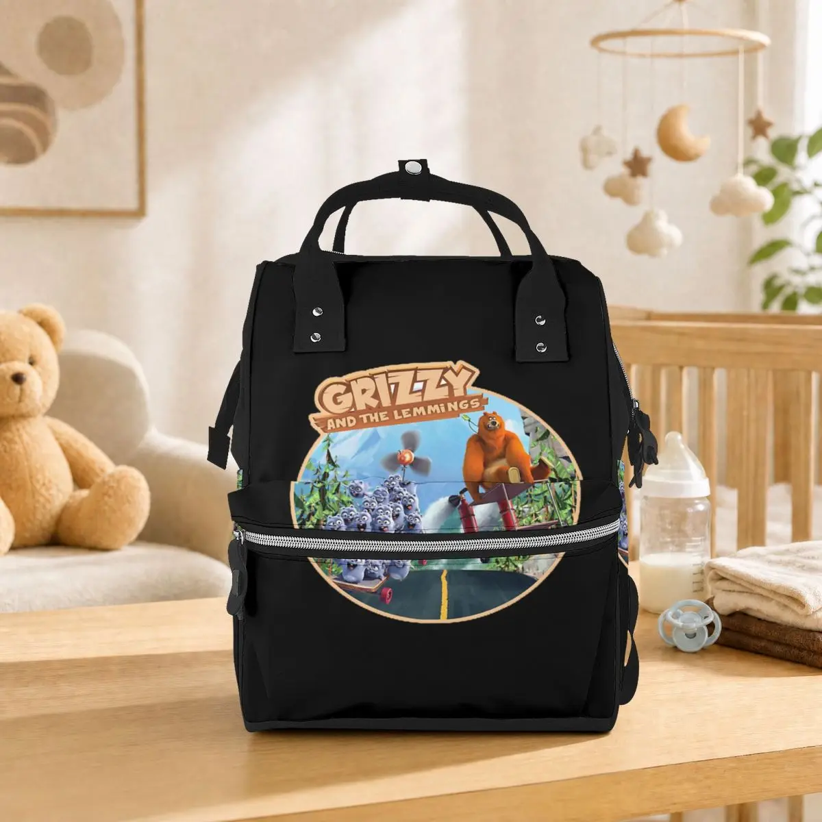 Grizzy And The Lemmings Student Backpack School Bag Hiking Travel Daypack for Men Women Bookbag Shoulder Bags