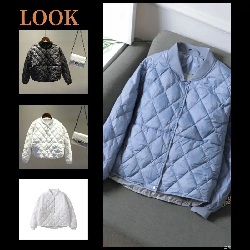 

Lightweight Short Cotton Jacket Women's Loose Fit Fashionable Baseball Style Autumn Winter Outerwear Korean Version