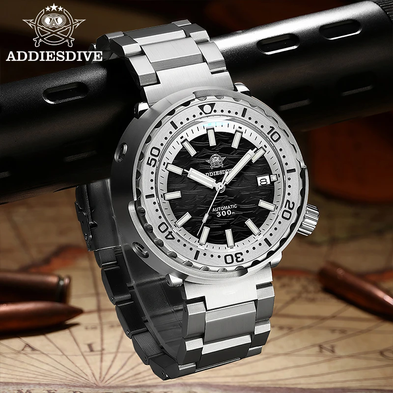 

ADDIESDIVE Reloj Hombre, мужские часы с сапфировым стеклом, водонепроницаемые часы для дайвинга, 30 бар, BGW9, светящиеся, NH35A, автоматические механические часы AD2098