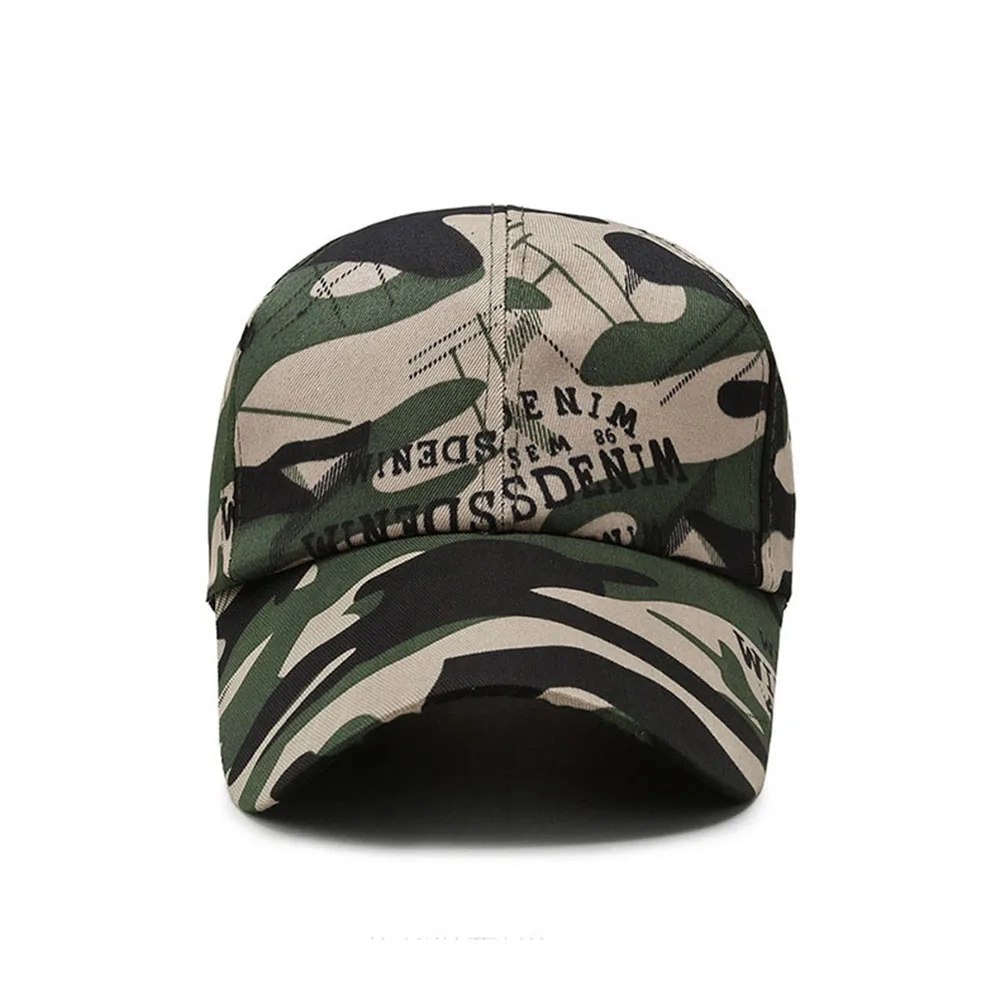 Men's and Women's Baseball Cap Outdoor Sport Caps Leisure Army Camo Hat Sunscreen Duck Tongue Hat Snapback Caps Camouflage Caps