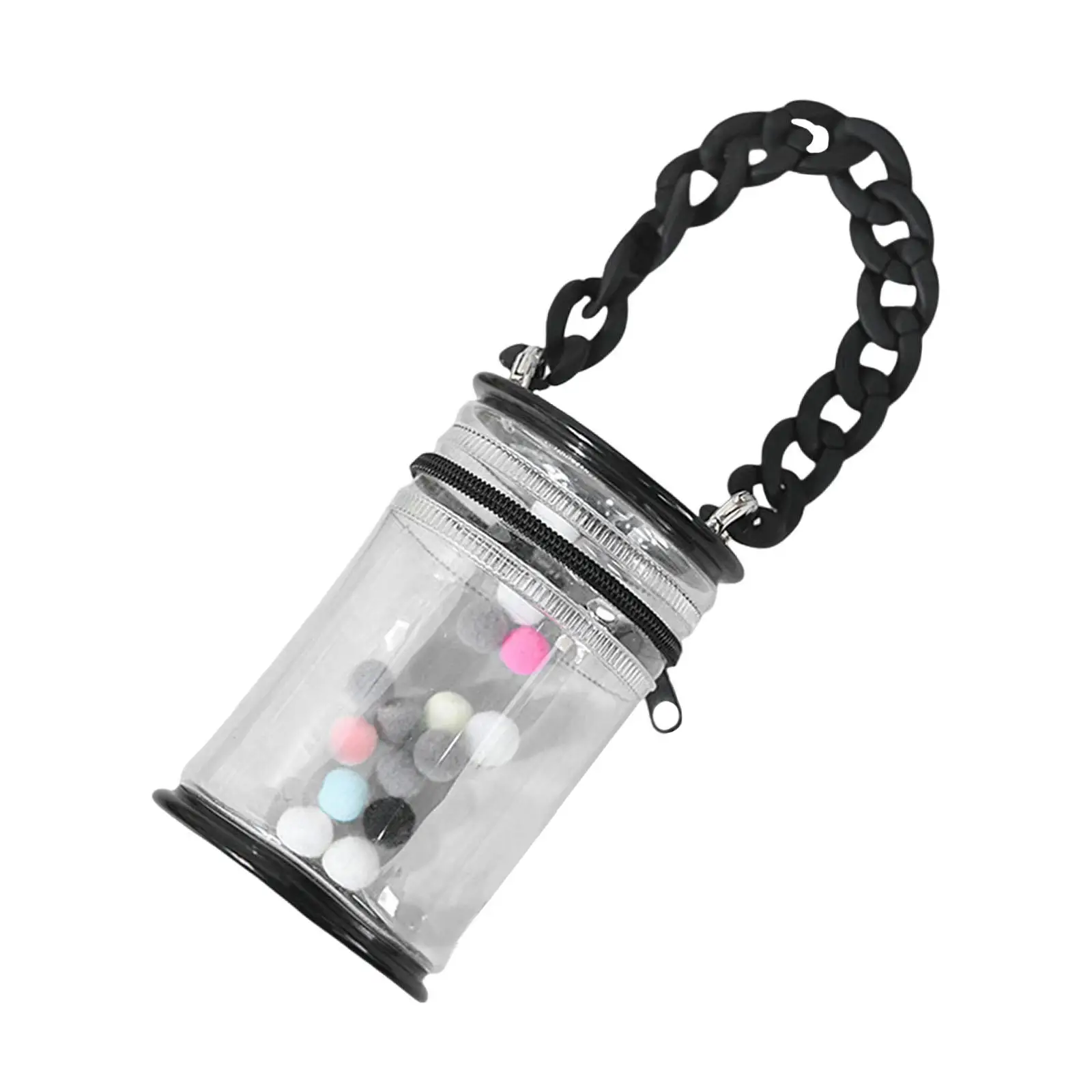 Doll Carrying Bag Clear Handbag Ornament PVC Waterproof Dustproof Zipper Case Collectibles Display Case Figure Display Bag Empty