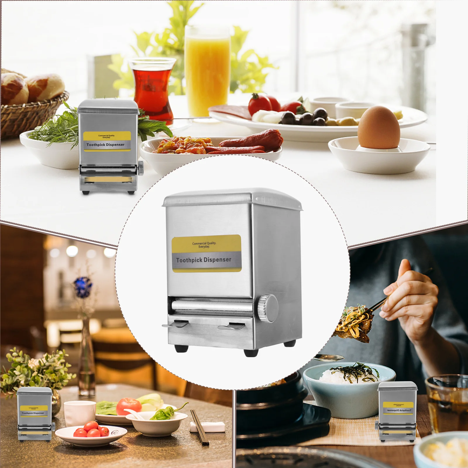 

Держатель для зубочисток из нержавеющей стали, герметичные контейнеры для домашнего ресторана, гигиенический ящик для хранения, стол ganizer, материал премиум-класса, длинный