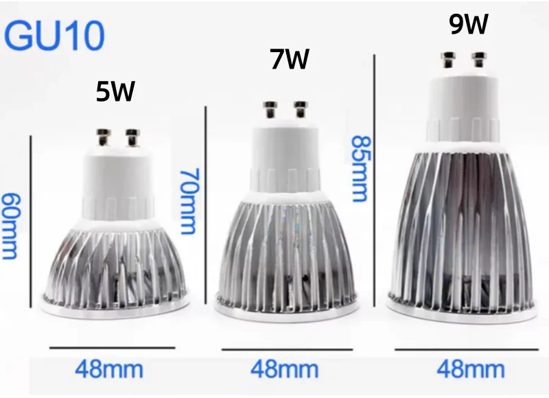 10pcs/Lot Dimmable 3W 5W GU10 MR16 E27 E14 GU5.3 COB LED Bulb AC85-265V Led Spotlights Warm/Natural/Cool White Lamp 110V 220V