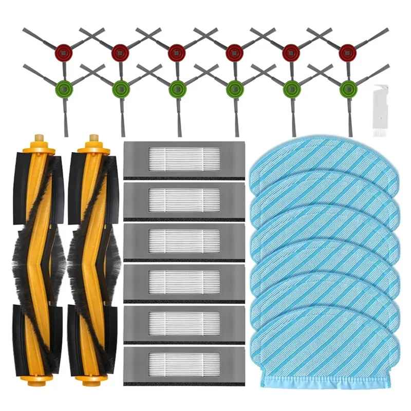 EAS-For Ecovacs Deboot OZMO N7 920 950 T5 T9 Yeedi 2 Hybrid Spare Parts Accessories Main Side Brush Hepa Filter Mop Cloth