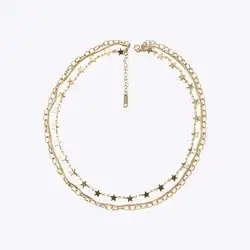 ENFASHION Boho Multi-layer Star Chain Choker Necklace Women Gold Color Stainless Steel Necklaces Fashion Jewelry Ketting P193035