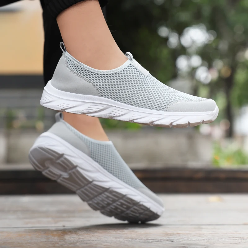 YRZL Herren-Sneaker, leicht, atmungsaktiv, Air-Mesh, lässige Laufschuhe, rutschfest, bequem, Slip-on-Sneaker für Herren – Detail 22