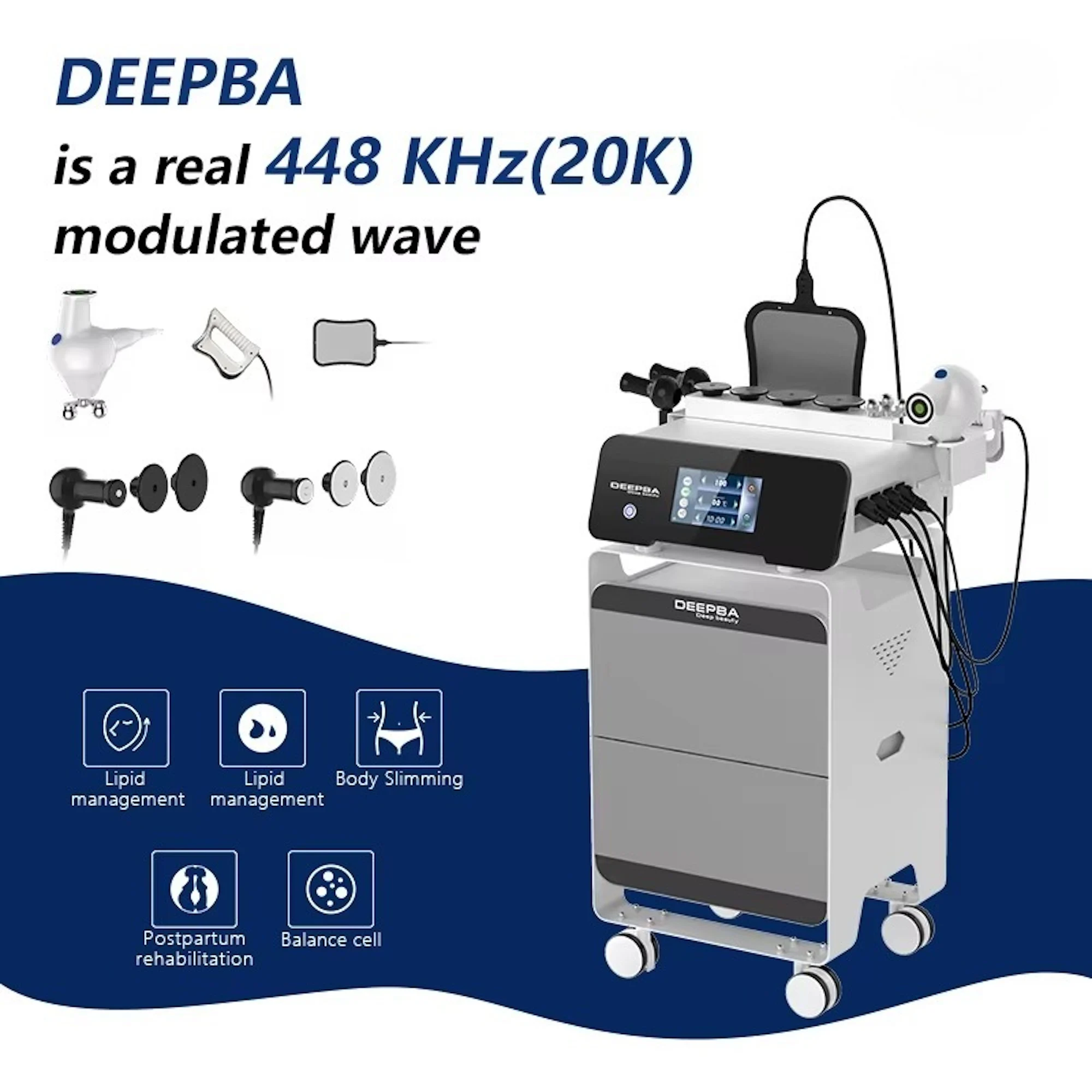 448k Professional Physiotherapy Machine OEM 448K Machine Tecar Physical Therapy Machine Pain Relief Device Body Slimming