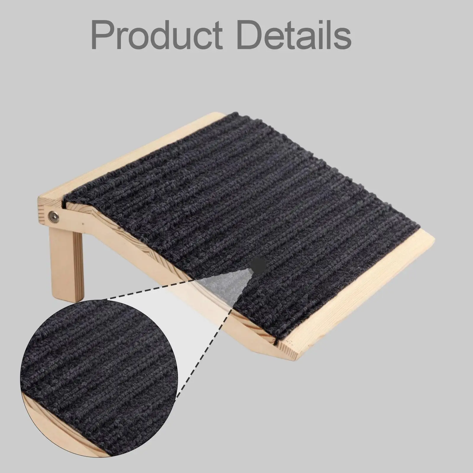 Dog Stair Ramp Compact Wooden Pet Ladder with Traction Mat Safe Climbing for Small Pets Bed Couch Car Dog Stair Ramp Compact Wooden Pet Ladder with Traction Mat Safe Climbing for Small Pets Bed Couch Car