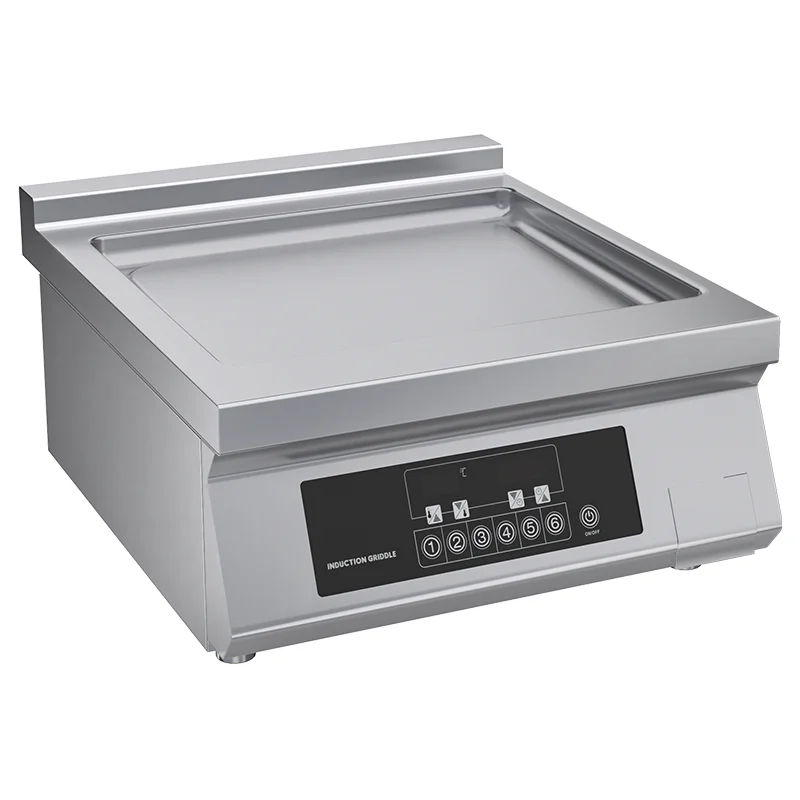 

Commercial Cooking Equipment Countertop Griddle 380V 8kW Stainless Steel Electric Flat Top Griddle for Kitchen Fast Food Hotels