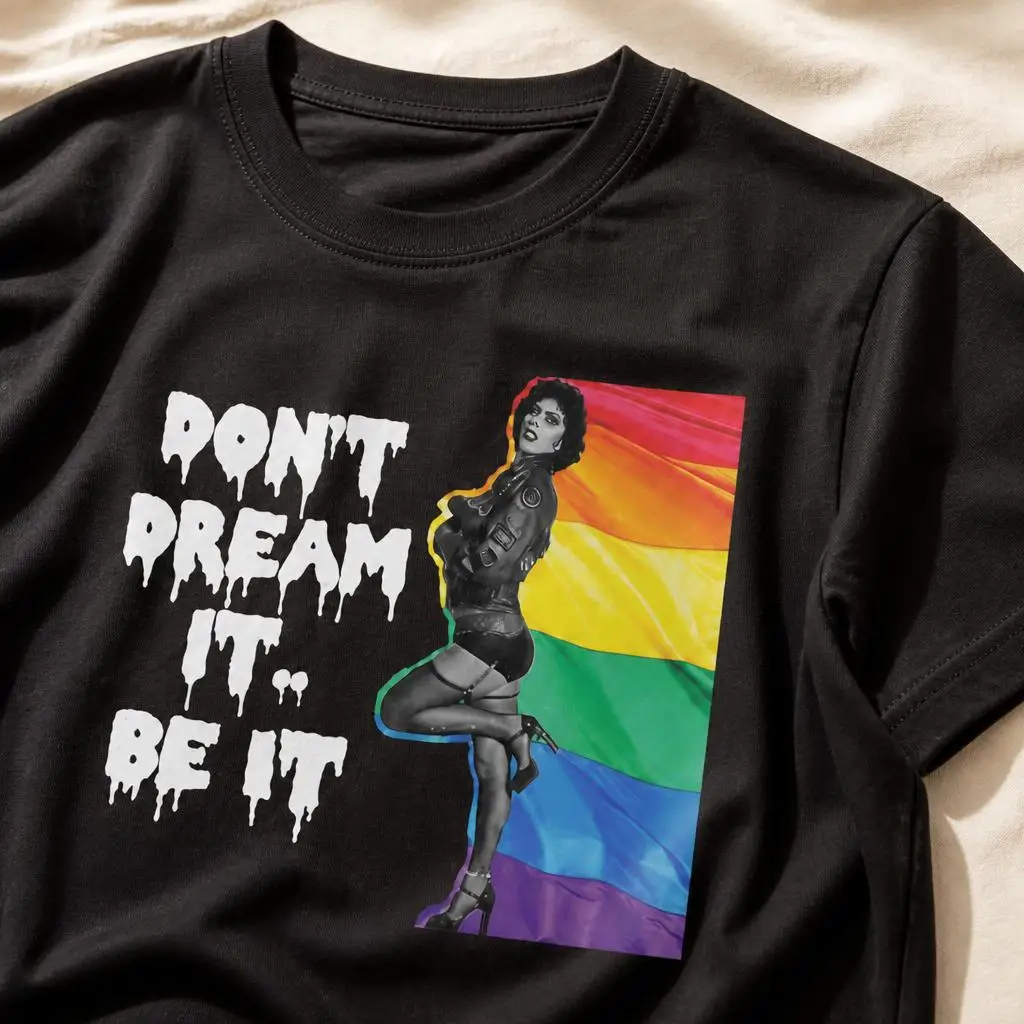 Frank N Furter Rockys Horror Picture Show T Shirts Casual Tees Short Sleeve Round Collar T-Shirt Pure Cotton Tops