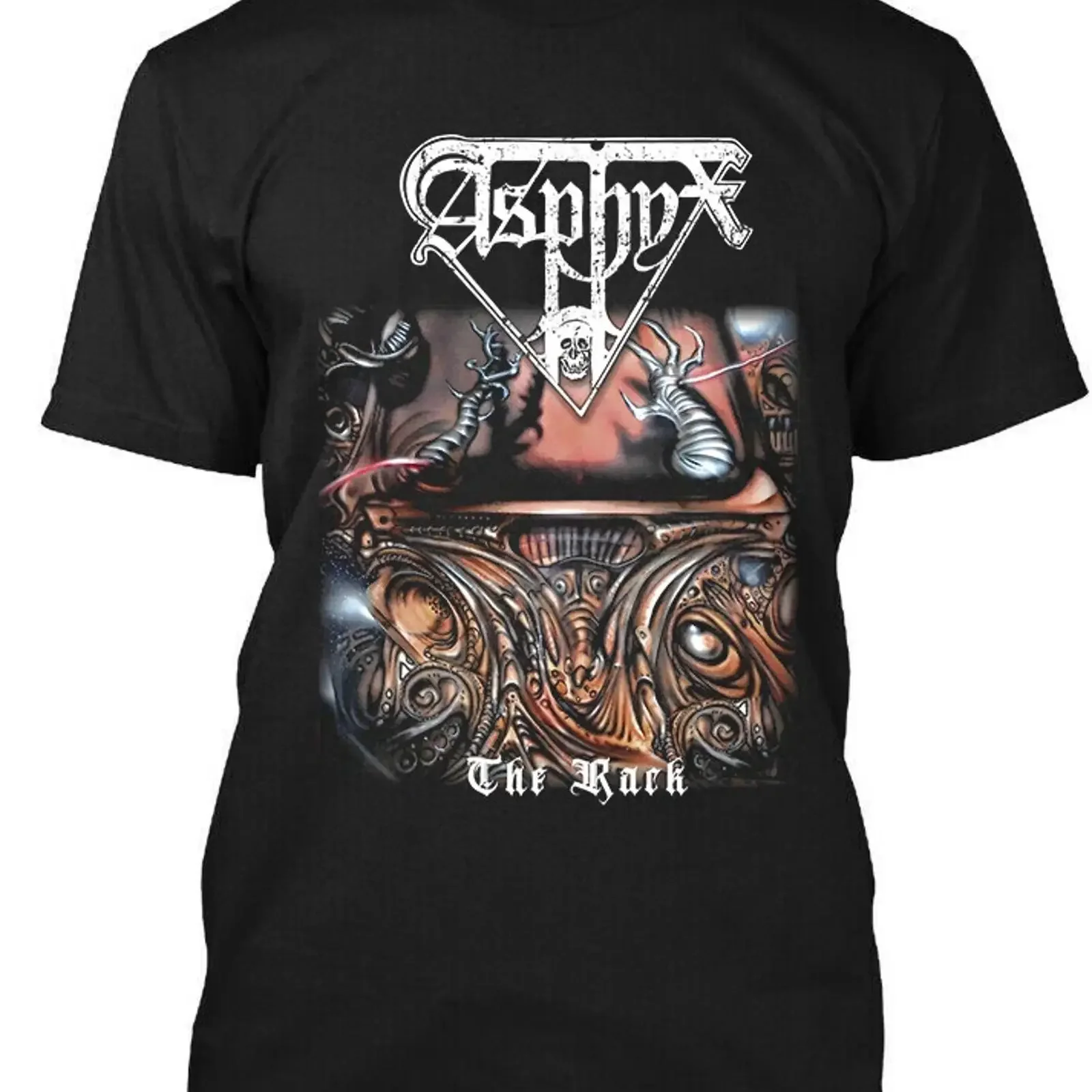 Asphyx The Rack Dutch Music Retro Logo T SHIRT S 5XL vintage Washed Versatile Unisex Soft Slightly graphic Stretched Casual