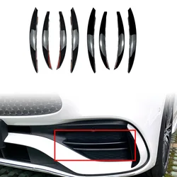 4X auto paraurti anteriore Splitter alette corpo Spoiler canard copertura Trim per Mercedes Benz classe C W206 fibra di carbonio nero cromo