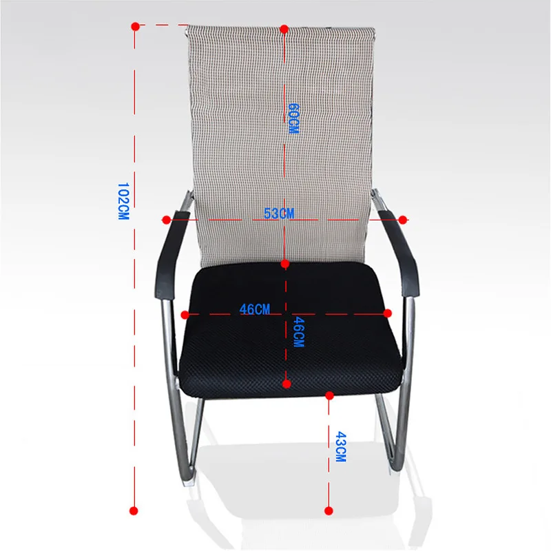 Modern Simple Bow Office Chair Computer Conference Chair Mesh  with Armrests Simple Office Conference