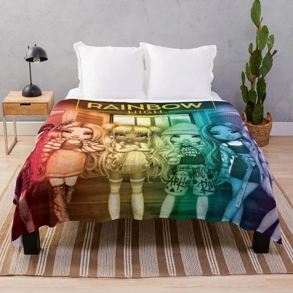 

Rainbow High group artwork Throw Blanket