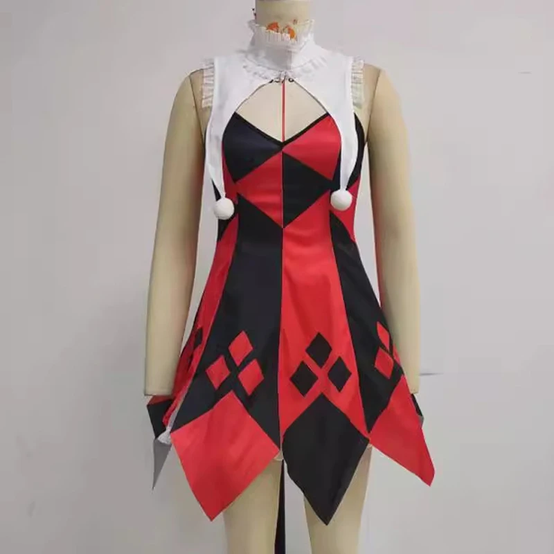 카니발 할로윈 레이디 서커스 광대 코스튬, 장난꾸러기 할리퀸 페니와이즈 예스터, 화려한 파티 원피스