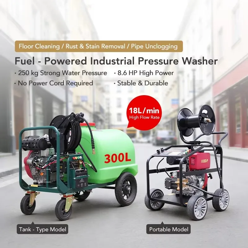 Customized Heavy Duty Diesel Driven Water Jet Pressure Washer For Industrial Workshop Construction Site Heavy Dirt Removal