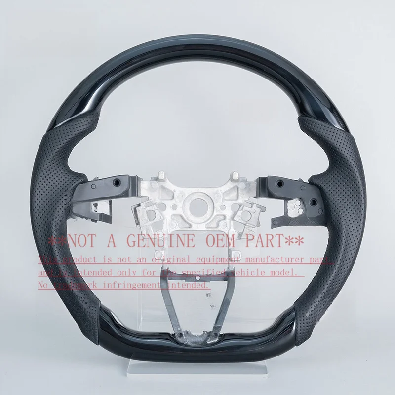 For 18-23 Honda 10th Gen Accord Piano Black Sport D Shape Modified Steering Wheel Horn Cover Shell Decorative