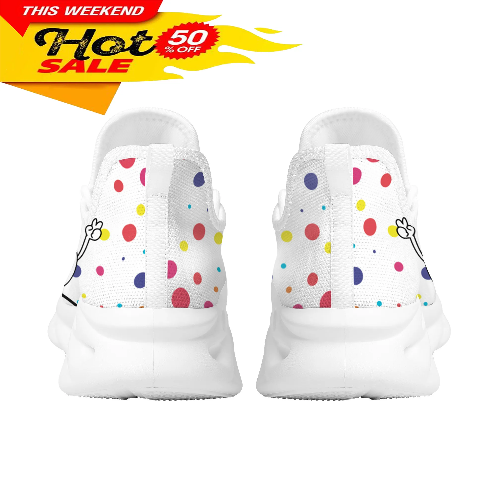 New Trend Women Flats Cartoon Dentist Tooth Pattern Casual Shoes Breathable Mesh Female Sneakers Zapatos Mujer 2022