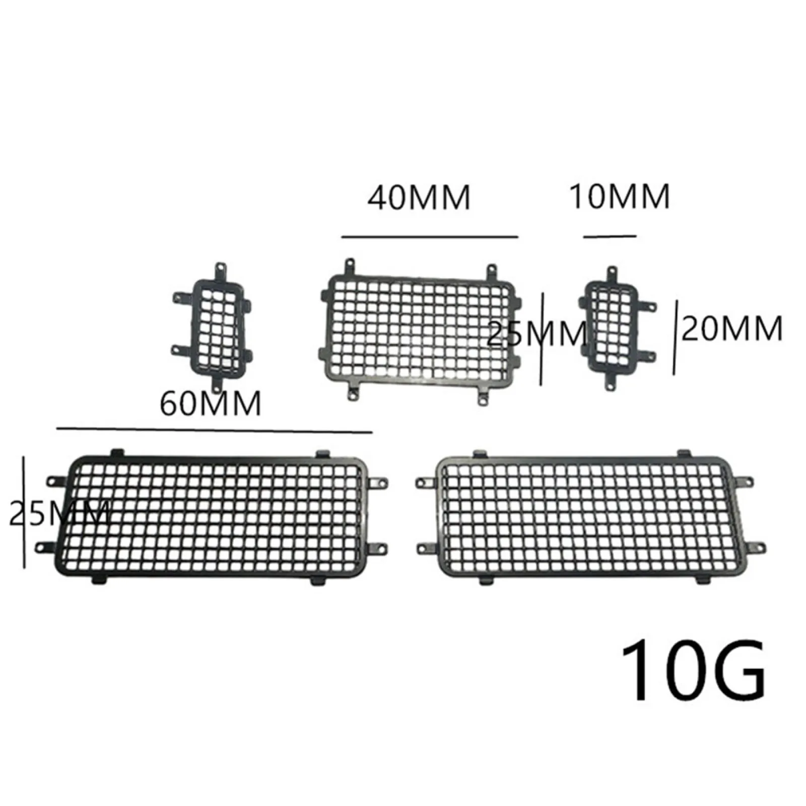 Imagem -02 - Metal Stereo Window Mesh Protective Net Conjunto para Trx4m Defender 18 rc Acessórios do Carro Janela Side & Rear Mesh Upgrade Peças
