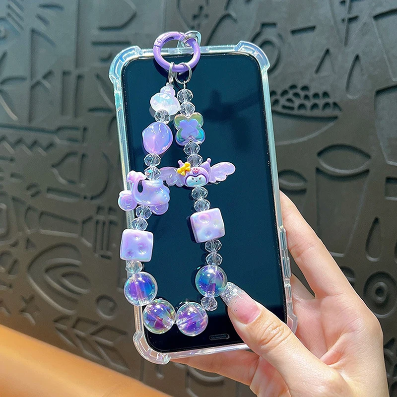 Cartoon Anime Sanrio Kralen Telefoonketting Sleutelhanger Rugzak Hanger Telefoon Lanyard Accessoires Decoratie Cadeau