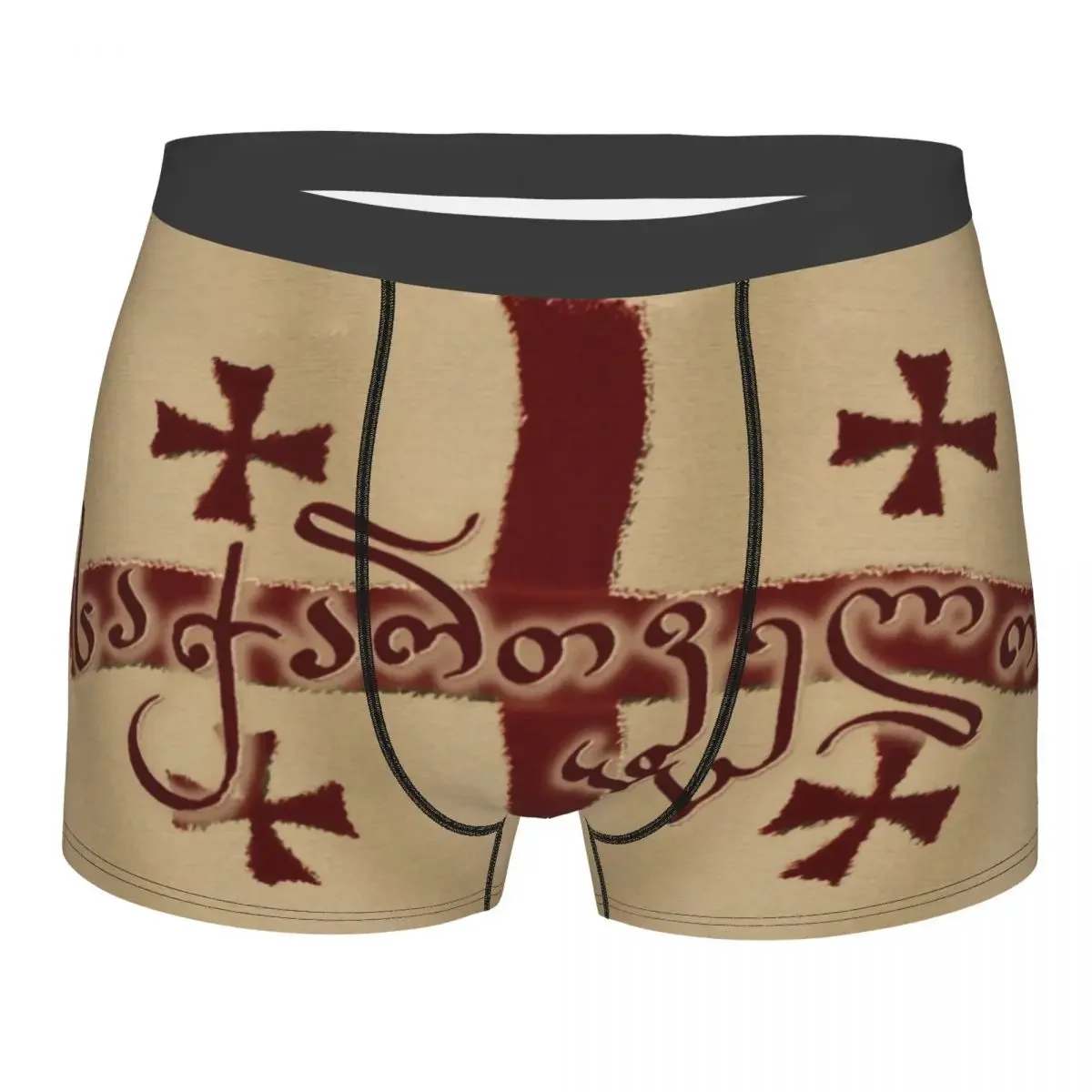 Novelty Republic Of Georgia Flag Boxers Shorts Panties Male Underpants Comfortable Georgian Proud Patriotic Briefs Underwear