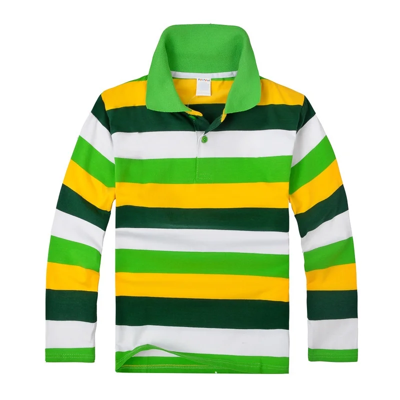 

Fashion Colorful Stripe Graphic Men's Polo Shirt Autumn Winter Long Sleeve Button Lapel Top Loose Outdoor Casual Business Shirts