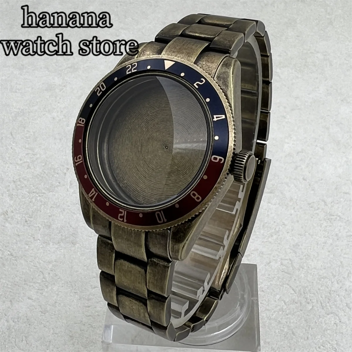 BLIGER Bronze case 39mm domed sapphire glass ceramic bezel fits NH34 NH35A NH36 ETA2824 PT5000 movement stainless steel bracelet