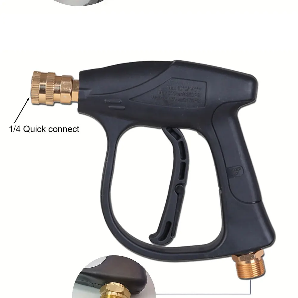 2175 PSI Hochdruckreiniger-Pistole – M22-14 und 1/4 Zoll Schnellanschluss mit 5-Farben-Düsen, leichte, kompakte Pistole für die Autoreinigung – Detail 5