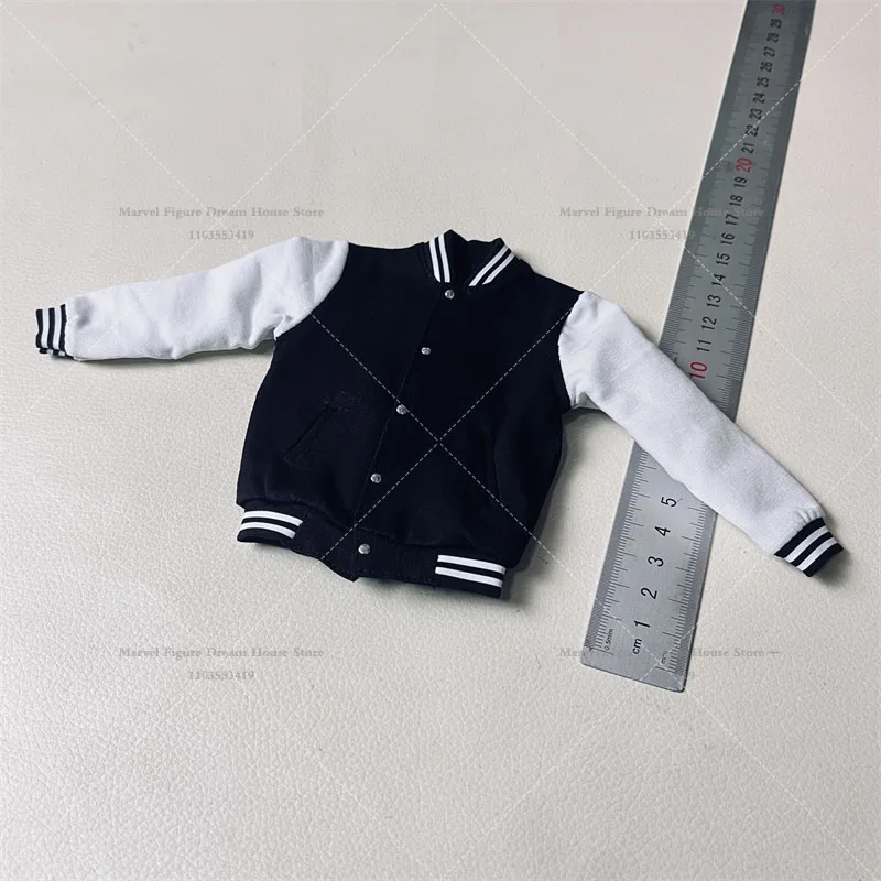DG085 1/6 Scale Color-Blocking Stripes Baseball Sportswear Style Cardigan Jacket Male Clothes For 12-inch Action Figure Soldier