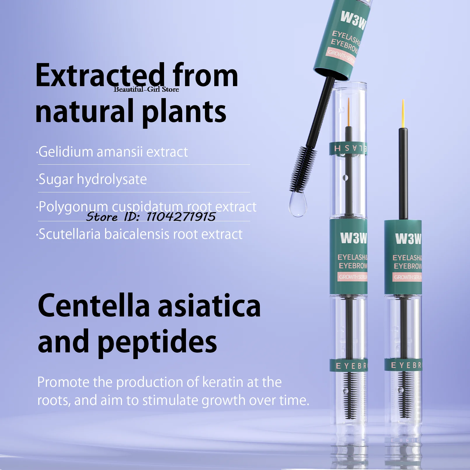 Siero per la crescita rapida delle ciglia 7 giorni Ciglia naturali Siero lungo e spesso Liquido per il trattamento delle ciglia arricciate più spesse e piene