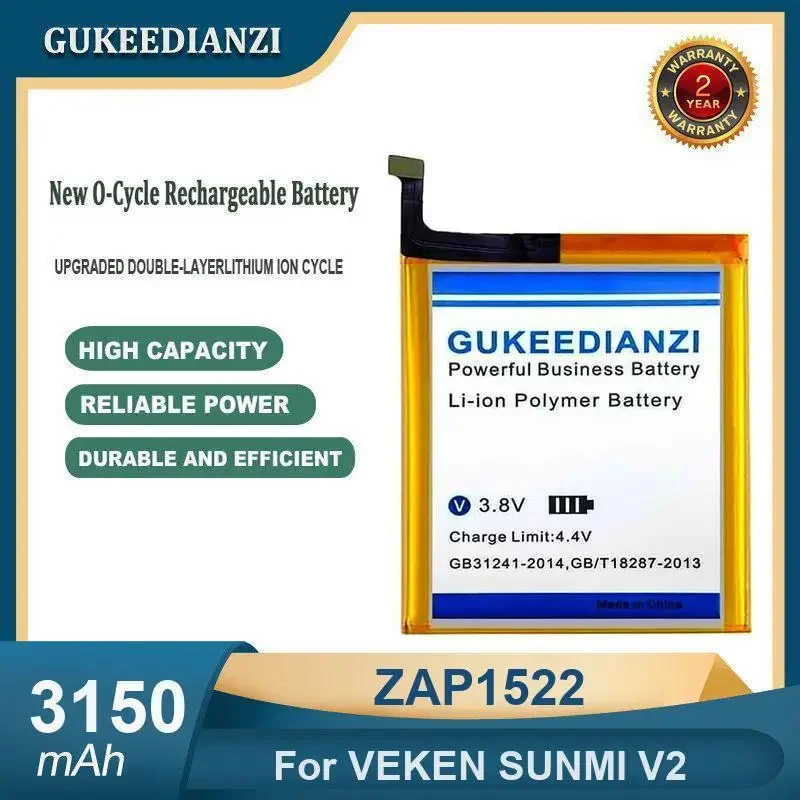 

High Capacity 3150mAh ZAP1522 Mobile Phone Battery For VEKEN SUNMI V2