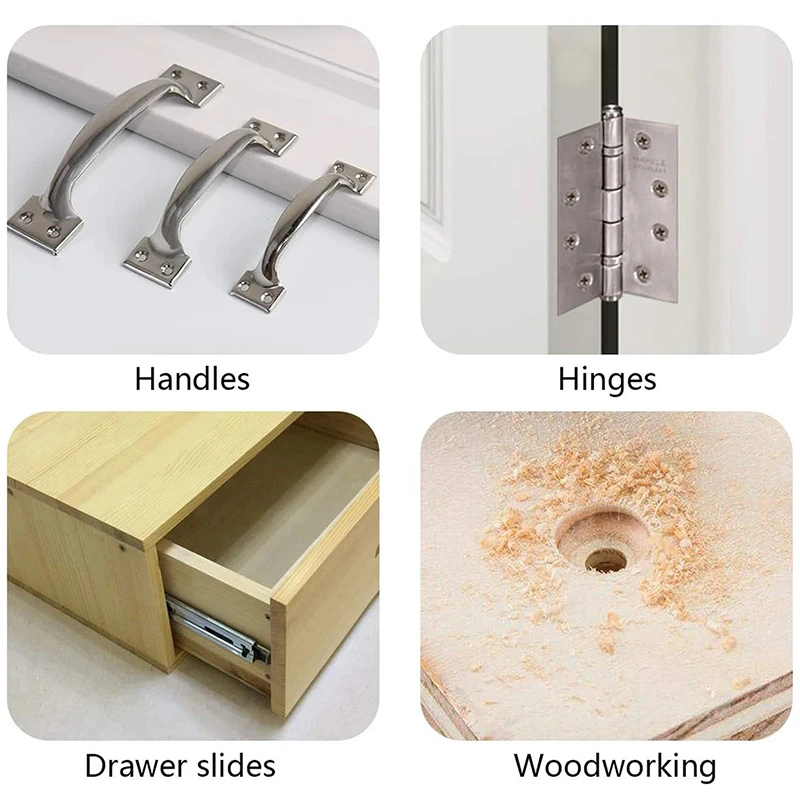 Self Centering Hinge Drill Bit Door Window Cabinet Cupboard Hinge Drilling Positioning Hole Opener Woodworking Center Drill Bit